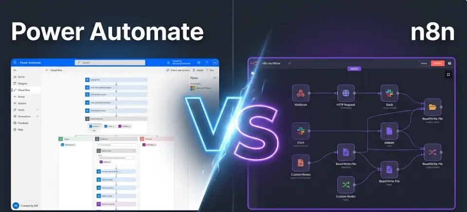 n8n vs Microsoft Power Automate comparison 2026