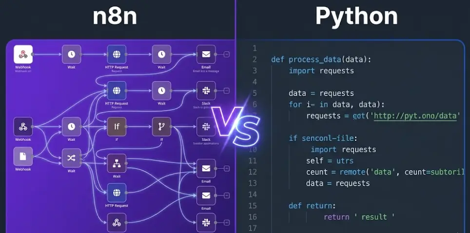 n8n vs Python automation comparison 2026