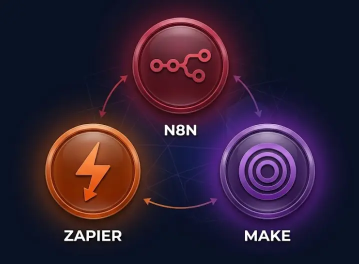 Zapier vs Make vs n8n automation platform comparison 2026